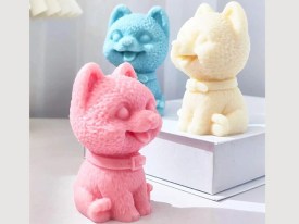 Molde silicona perrito con correa